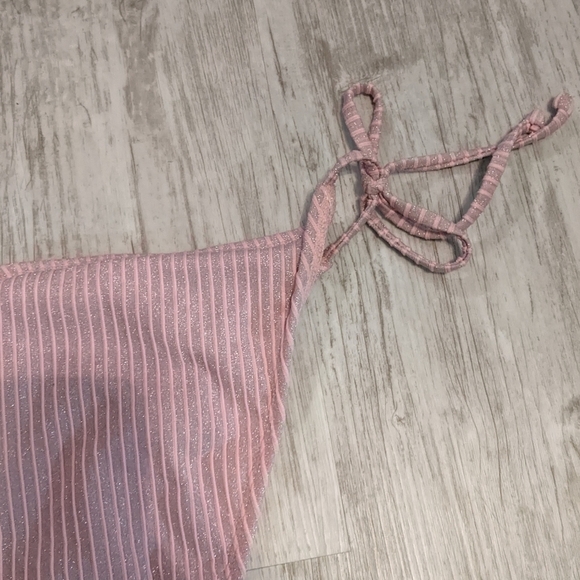 FREE w/Purchase NWT Sparkly Pink Tie Side‎ Cheeky Bikini Bottoms Size XL - Picture 6 of 6